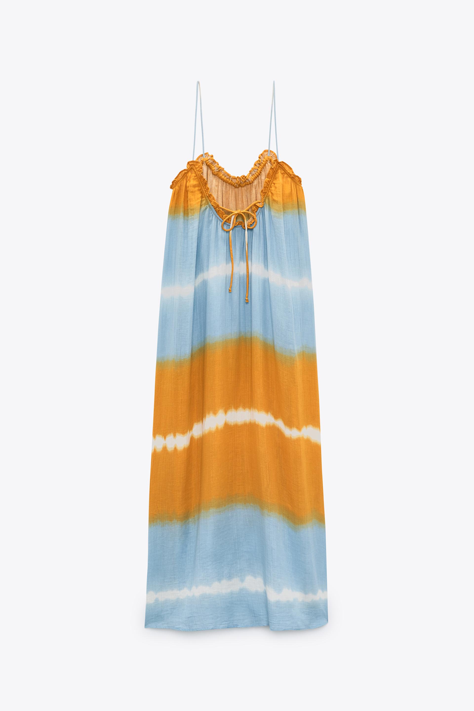 タイダイ シフォン ワンピース 単一 Zara Japan 日本 タイダイ シフォン ワンピース 単一 Zara Japan 日本