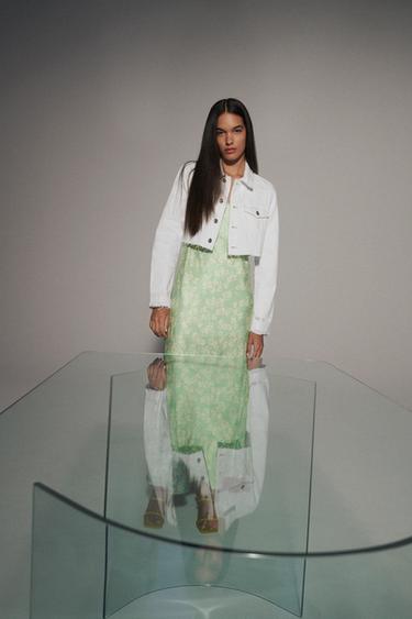 zara denim cropped jacket