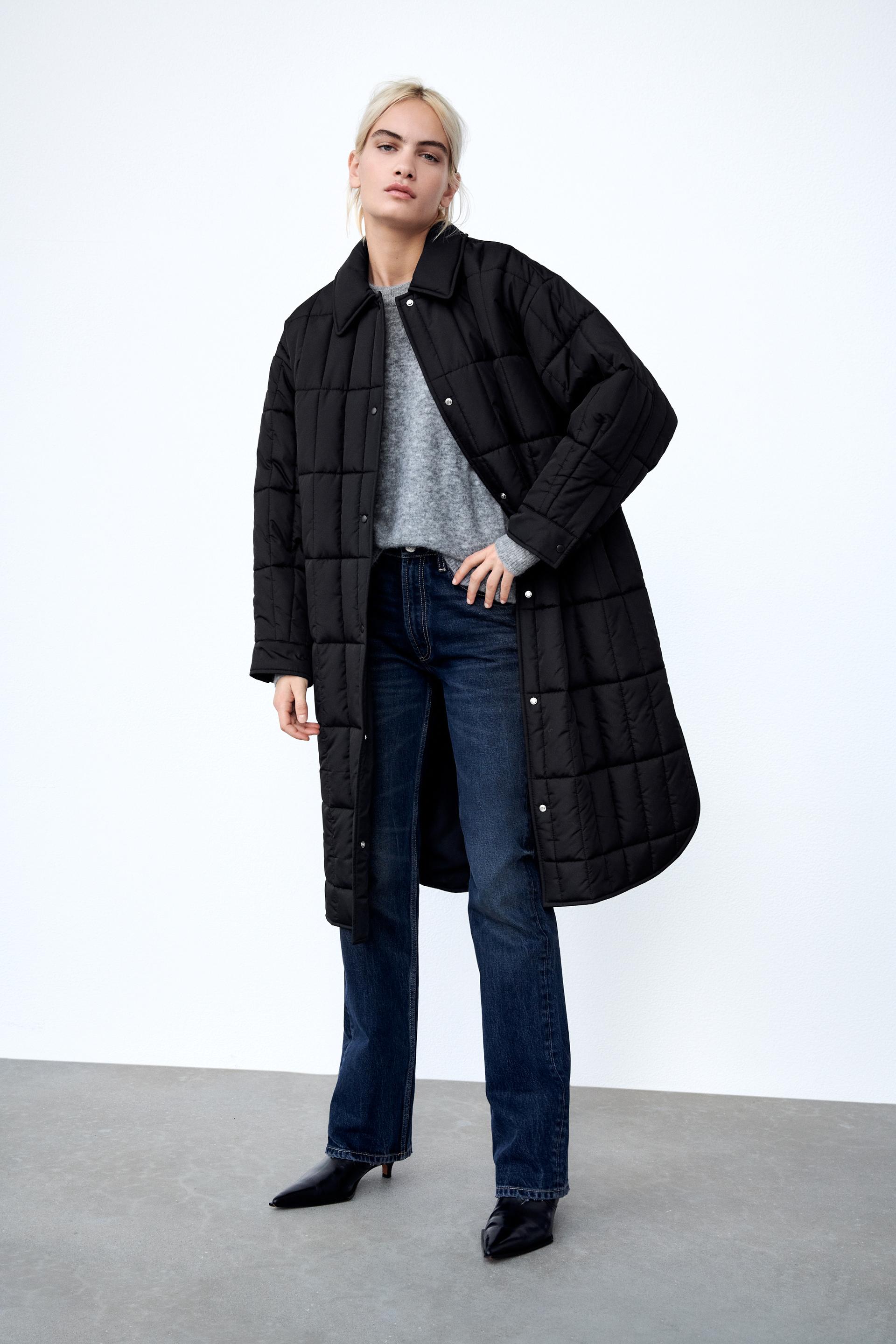 Water Repellent Quilted Jacket Black Zara Georgia Water Repellent Quilted Jacket Black Zara Georgia