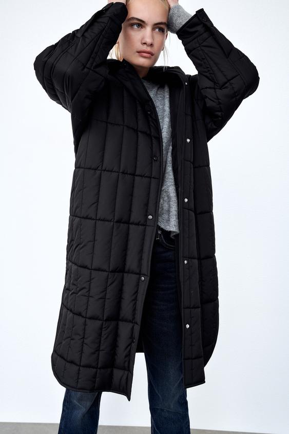 Water Repellent Quilted Jacket Black Zara Georgia Water Repellent Quilted Jacket Black Zara Georgia