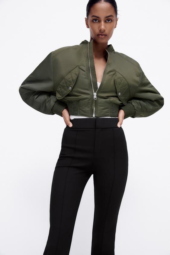 MINI FLARE LEGGINGS - Black | ZARA 