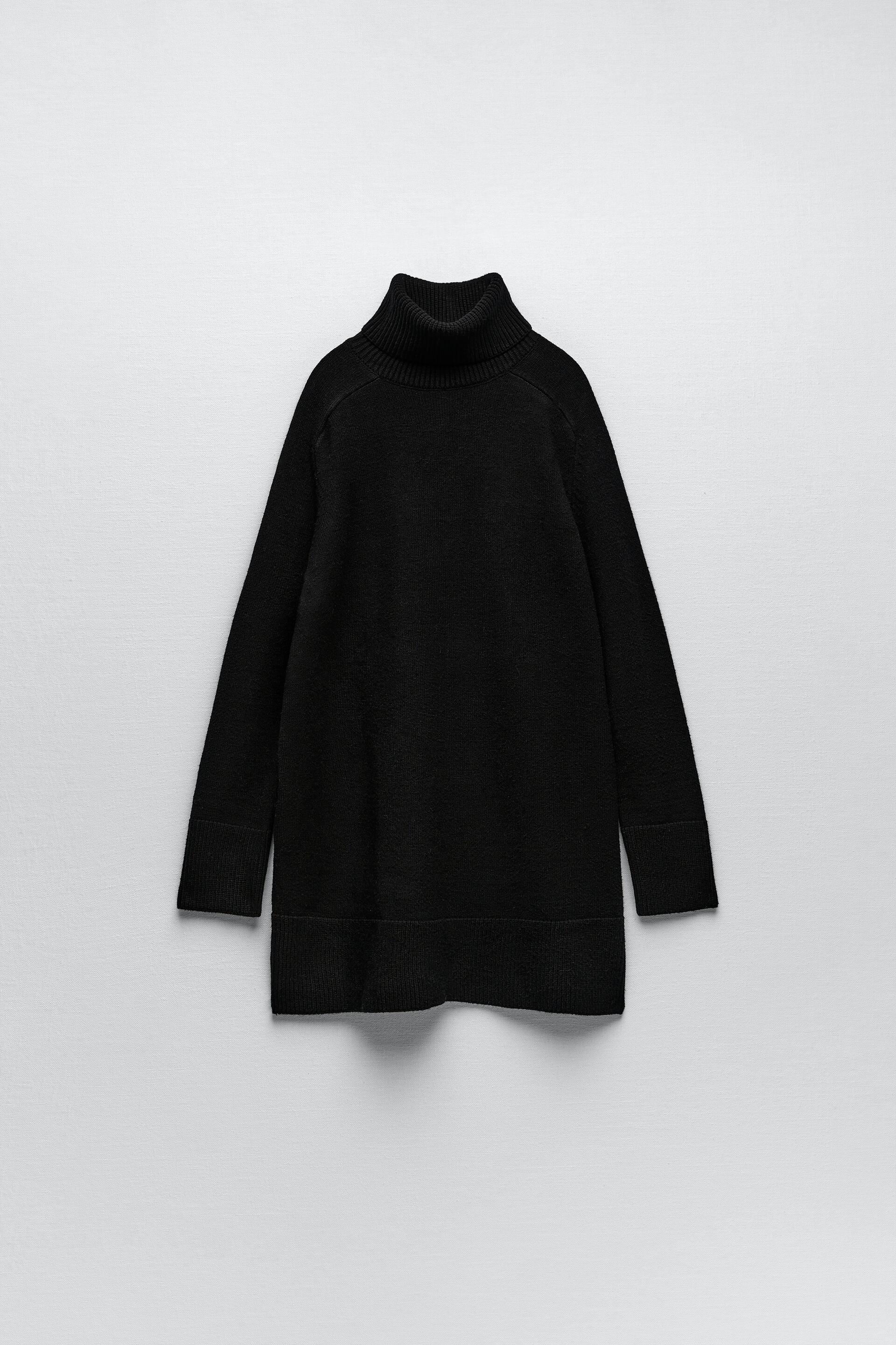 ハイネック ニットワンピース ブラック Zara Japan 日本 ハイネック ニットワンピース ブラック Zara Japan 日本