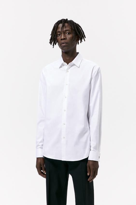 フレンチカフスシャツ ホワイト Zara Japan 日本 フレンチカフスシャツ ホワイト Zara Japan 日本