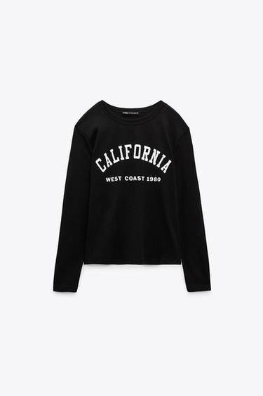 Women S Graphic Slogan T Shirts New Collection Online Zara Malaysia