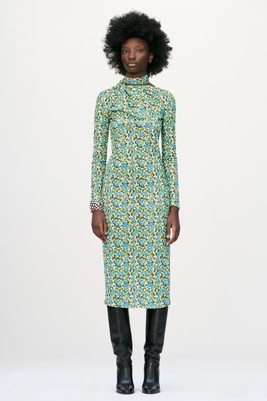 フラワー ワンピース プリント地 Zara Japan 日本 フラワー ワンピース プリント地 Zara Japan 日本