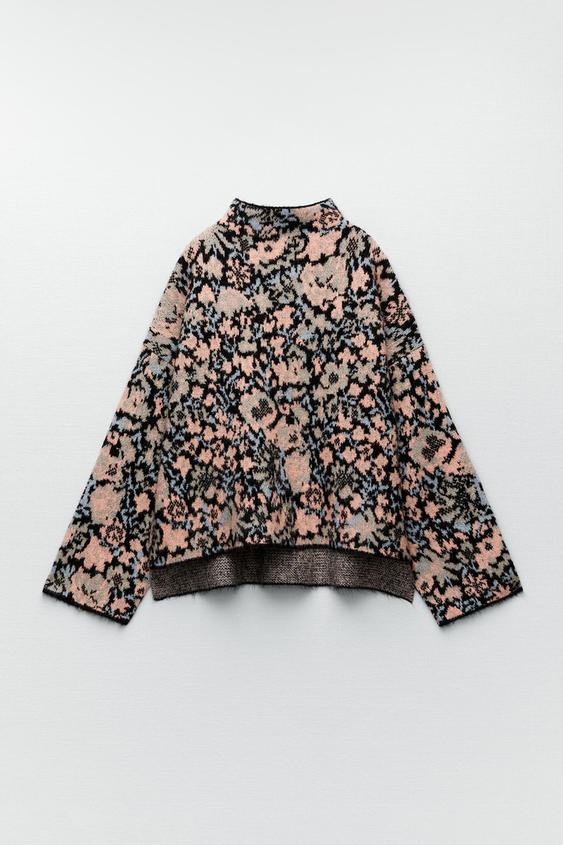 Εικόνα 3 του ΦΛΟΡΑΛ ΠΟΥΛΟΒΕΡ ΜΕ ΠΛΕΞΗ ΖΑΚΑΡ από Zara