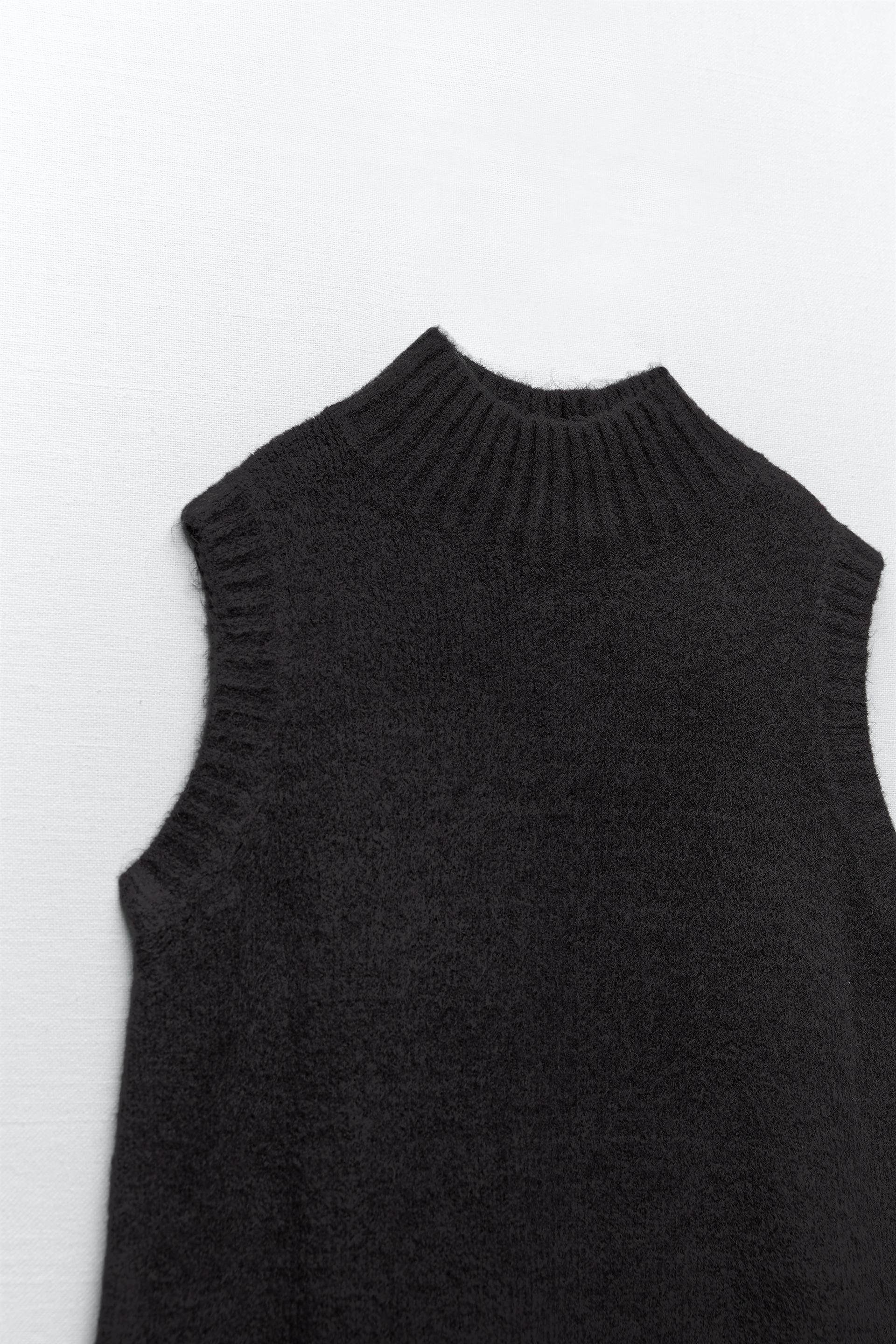 ノースリーブ ニットワンピース チャコールグレー Zara Japan 日本 ノースリーブ ニットワンピース チャコールグレー Zara Japan 日本