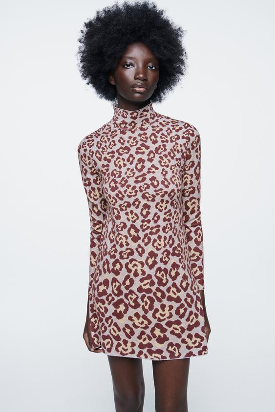 robe zara imprimé animalier