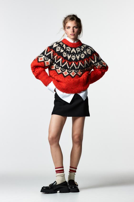 Jersey punto jacquard zara Outlet