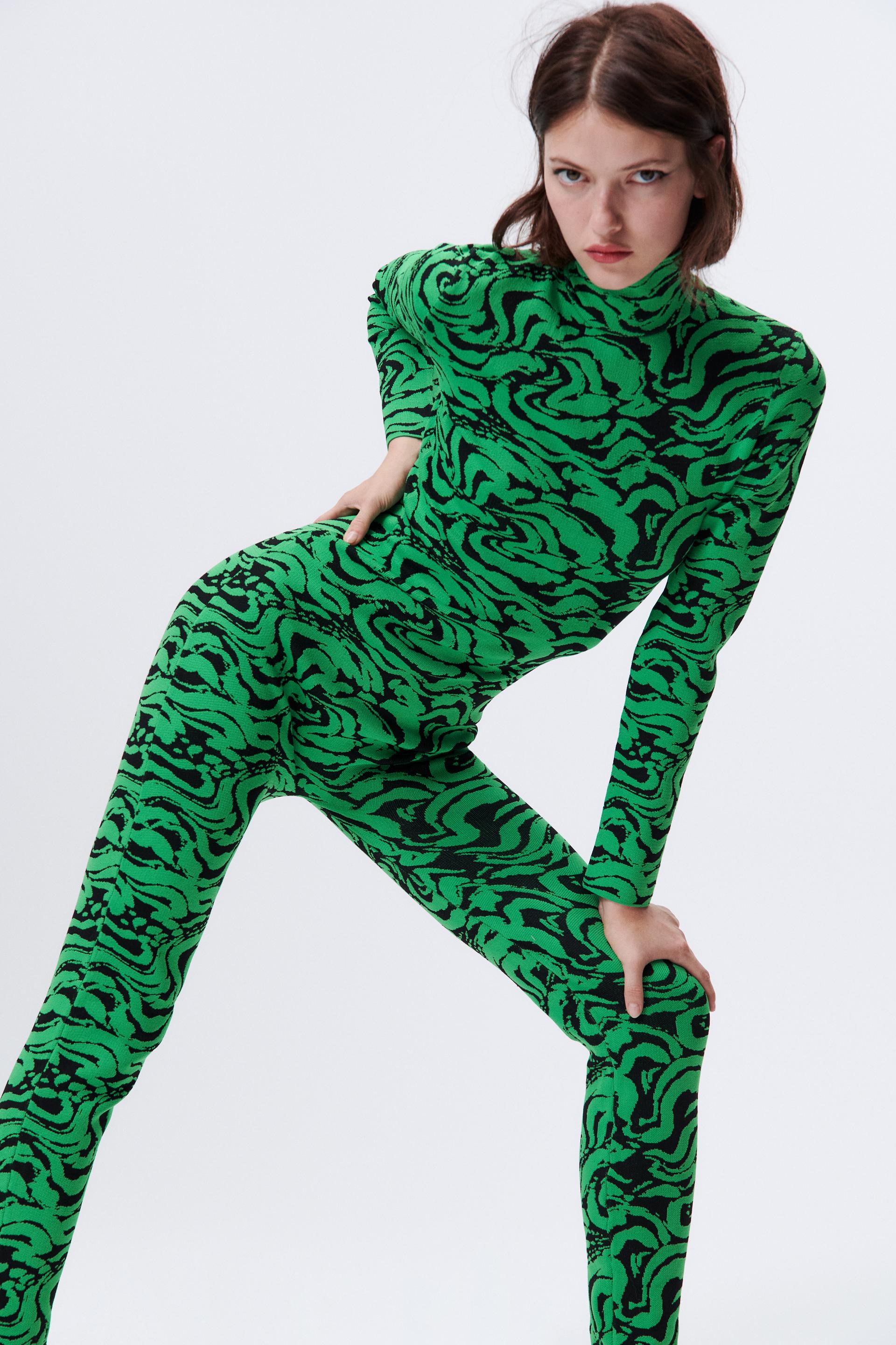 Zara JACQUARD KNIT JUMPSUIT, £29.99