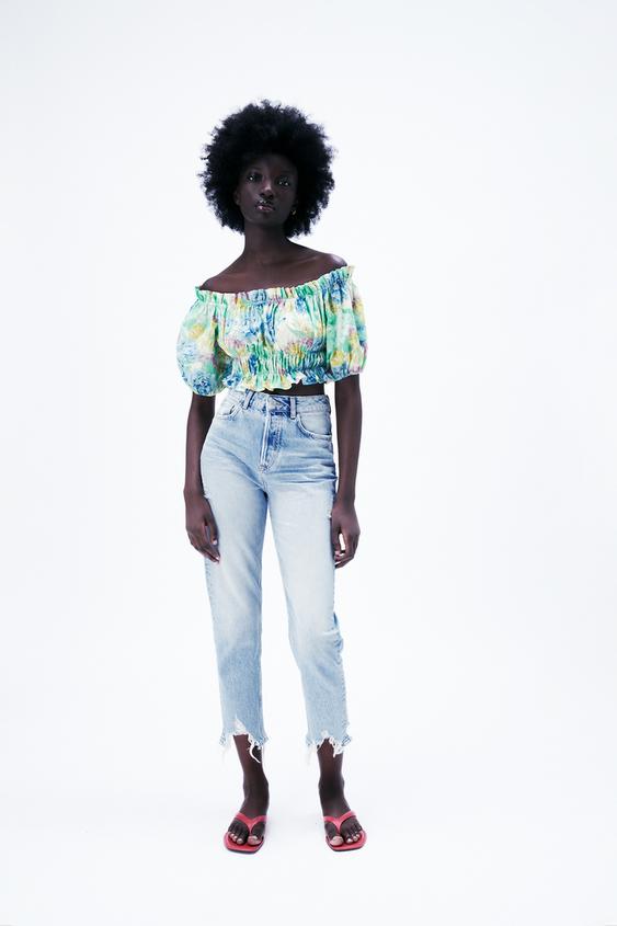 Zara z1975 mom jeans clearance