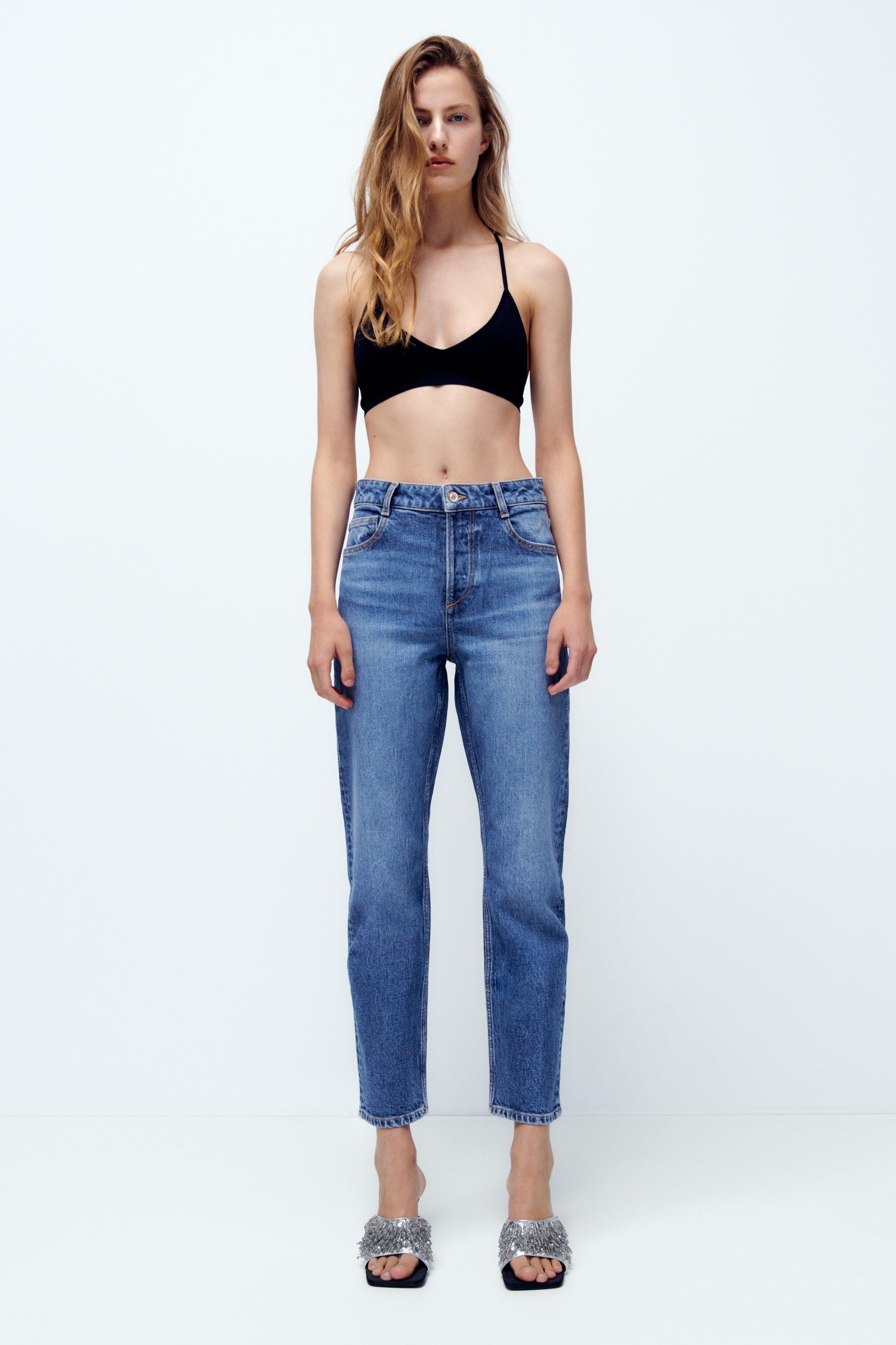 Z1975 HIGH-RISE REGULAR JEANS - Blue | ZARA Australia