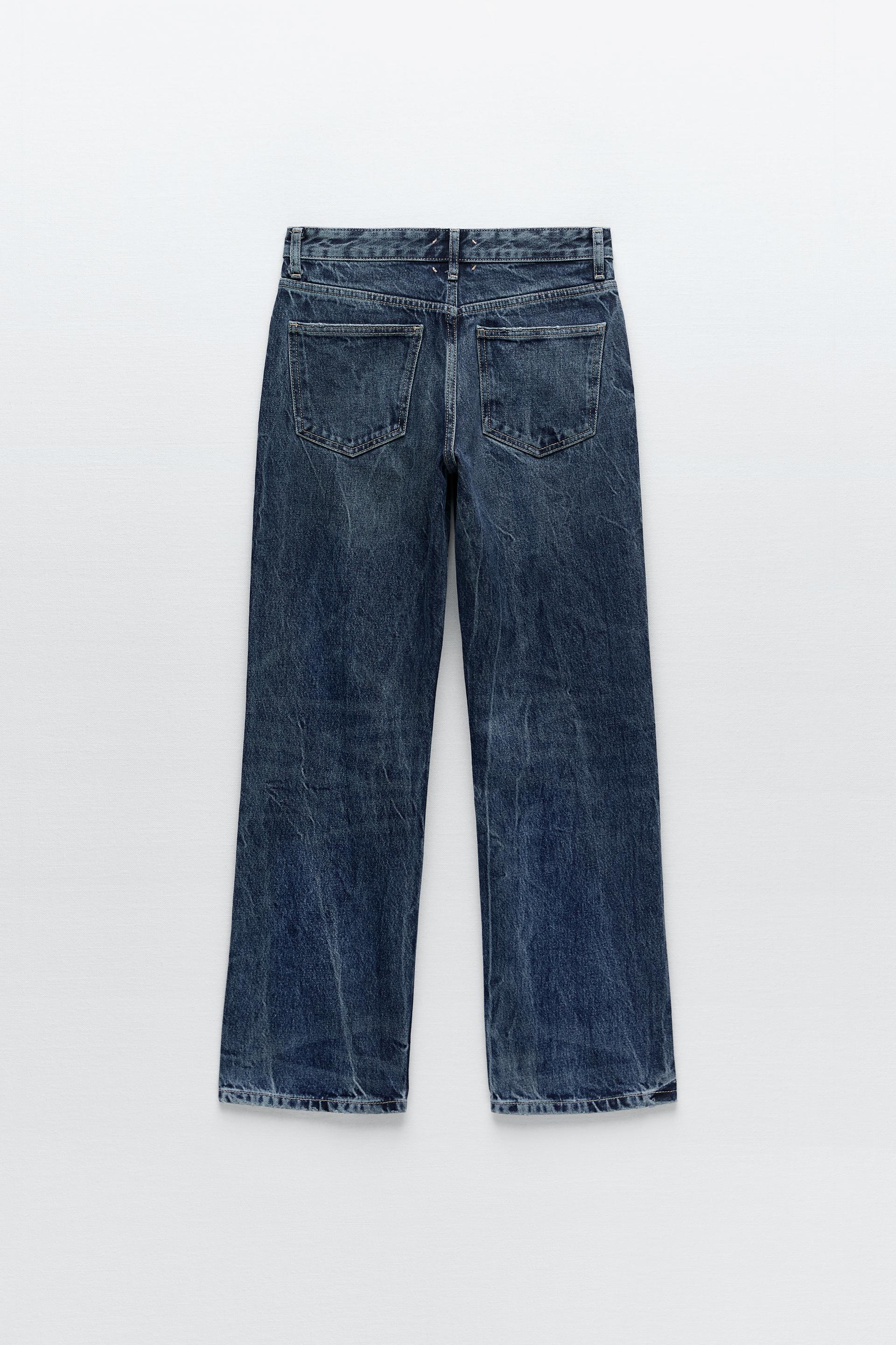 STRAIGHT FIT JEANS - Navy blue | ZARA 