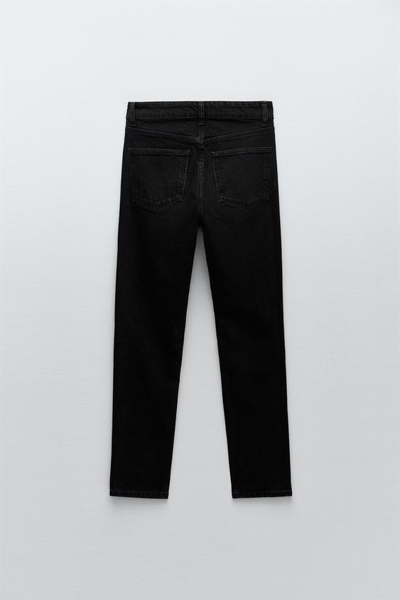 RIPPED SLIM FIT JEANS - Black | ZARA Australia