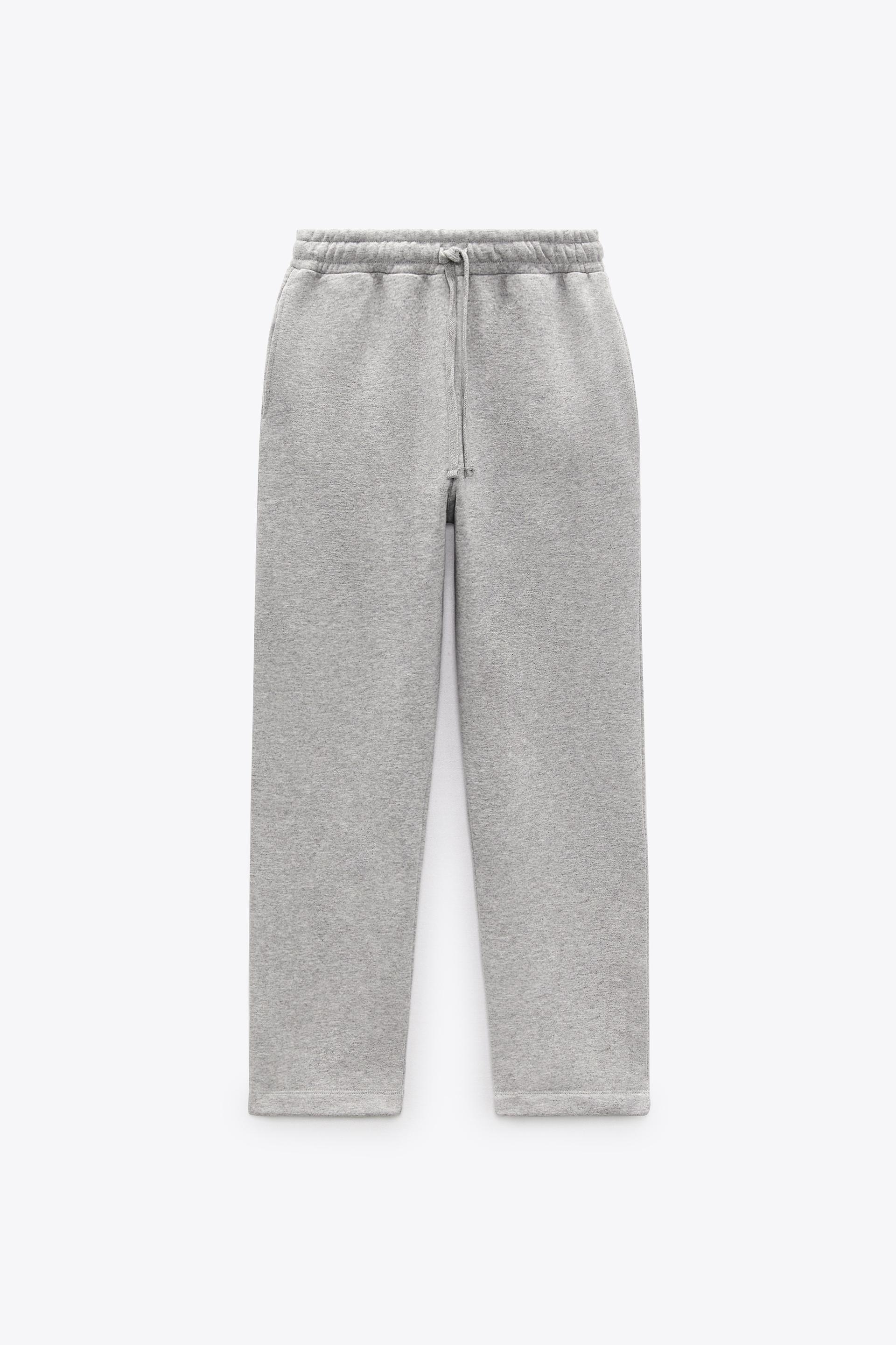 PLUSH JERSEY JOGGING TROUSERS - Grey 