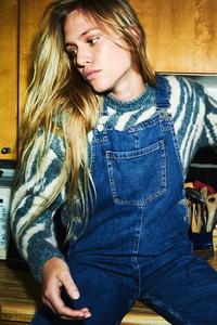 Long denim jumpsuit zara Clearance