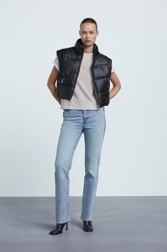 zara jeans vest