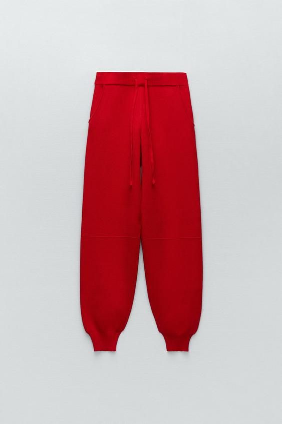 PANTALÓN JOGGING PUNTO - Rojo vivo | ZARA Chile