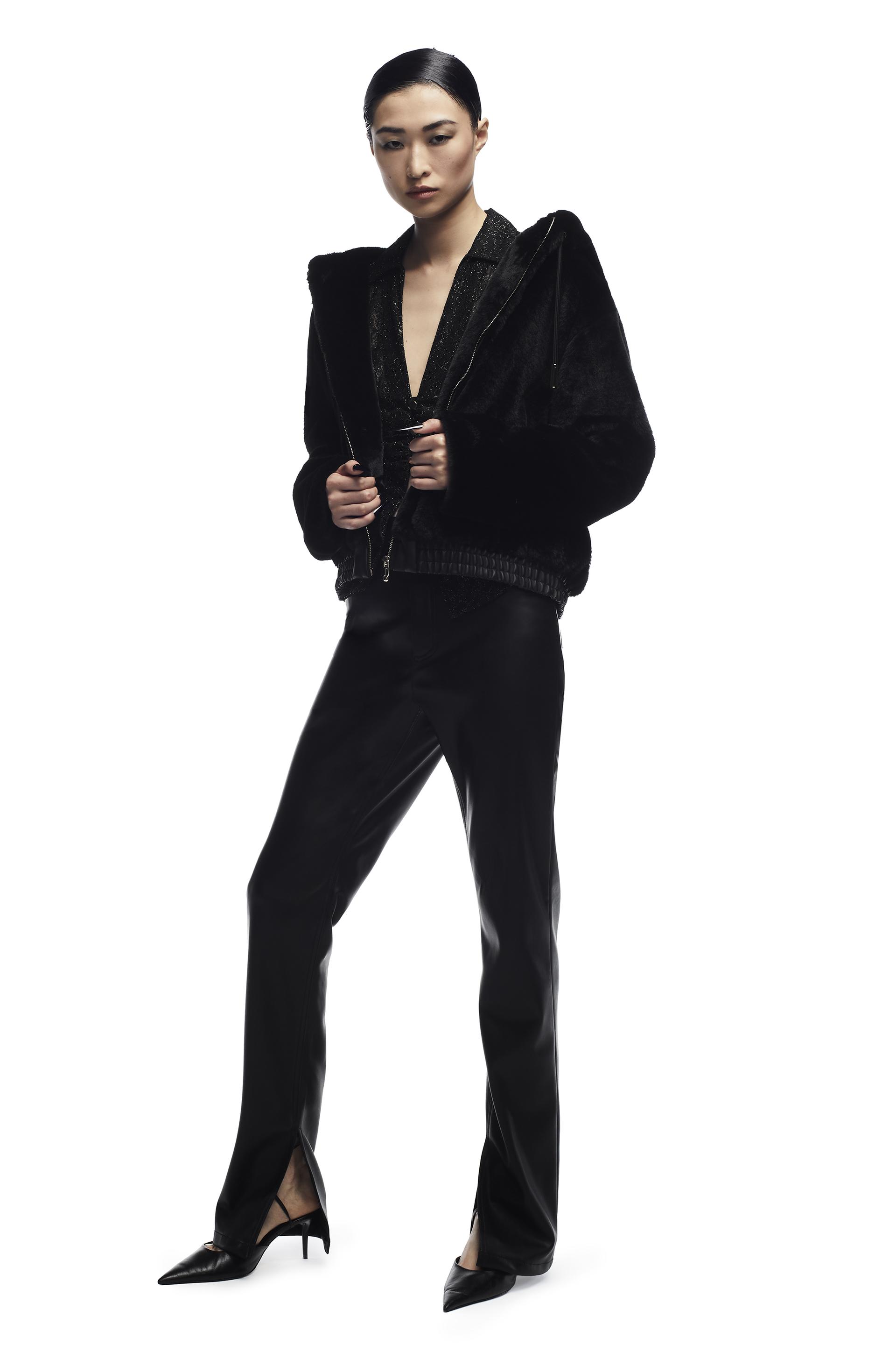 フェイクファーフーデッド ジャケット ブラック Zara Japan 日本 フェイクファーフーデッド ジャケット ブラック Zara Japan 日本