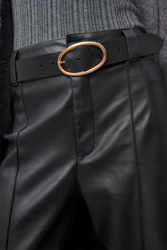 zara leather belt