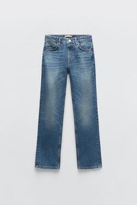 HIGH-RISE STRAIGHT FIT JEANS - Blue | ZARA Australia