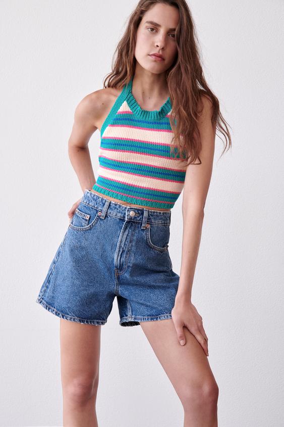 Top punto rayas zara