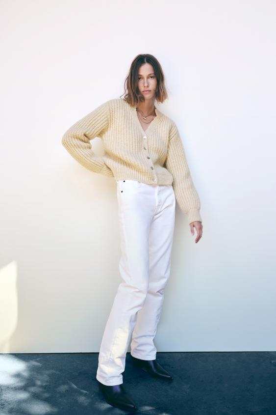 ボタン付きカーディガン エクリュ Zara Japan 日本