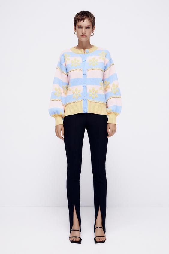 Floral cardigan zara clearance