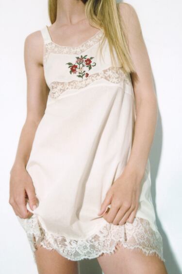 EMBROIDERED COTTON DRESS