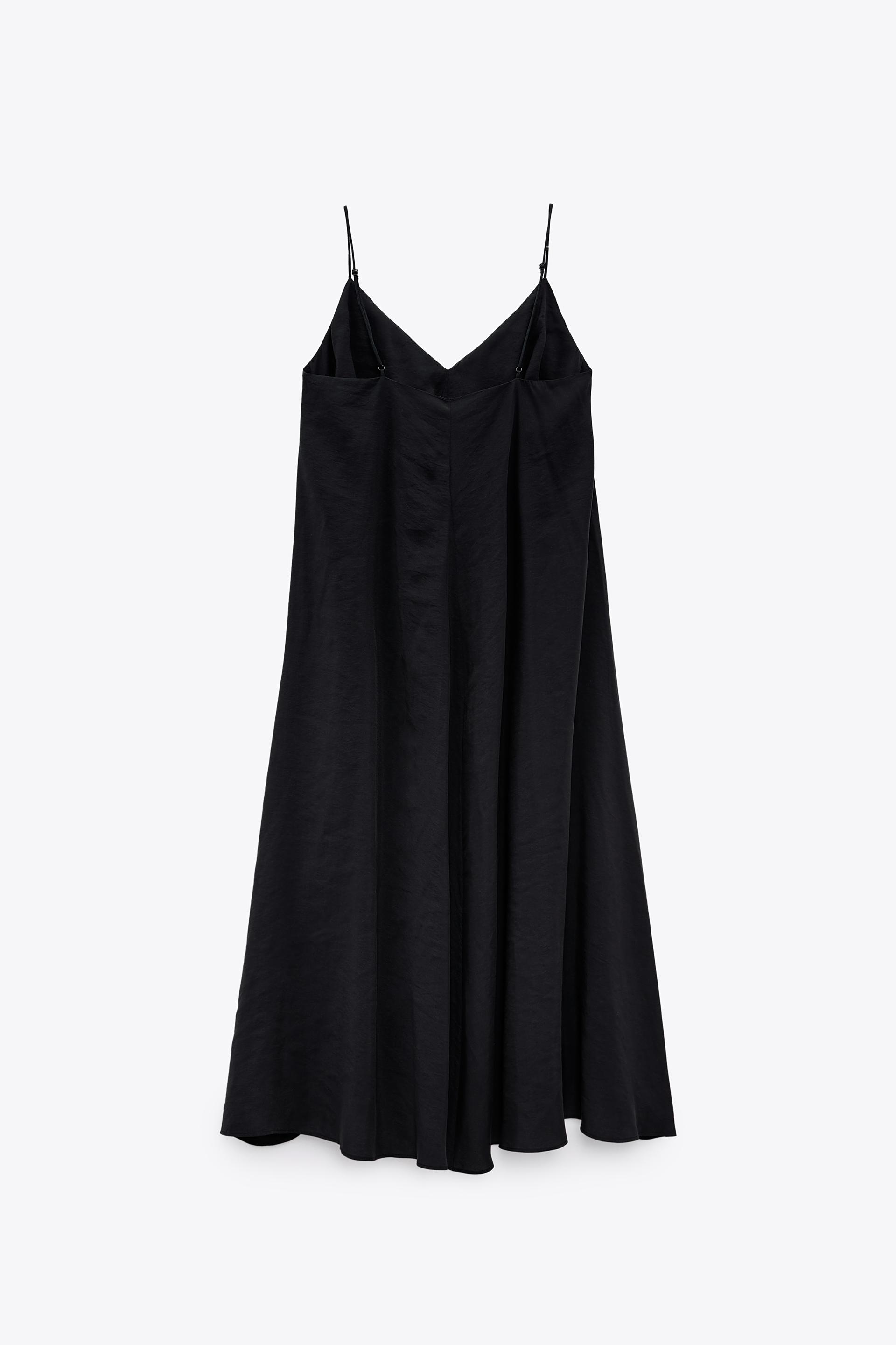 ロング丈パフワンピース ブラック Zara Japan 日本 ロング丈パフワンピース ブラック Zara Japan 日本