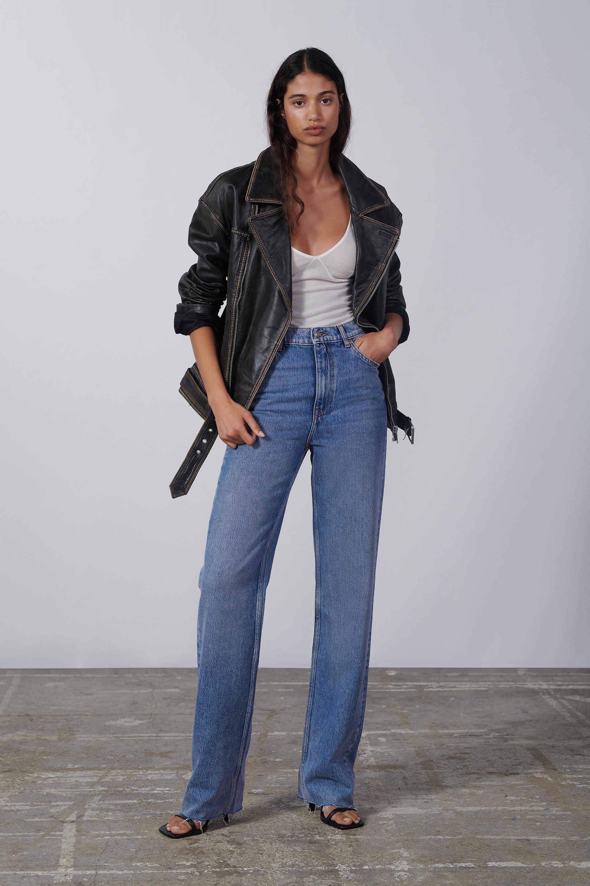 90s jeans full length zara Clearance