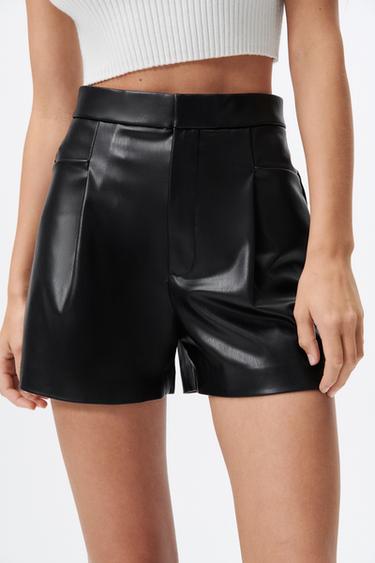 leather shorts
