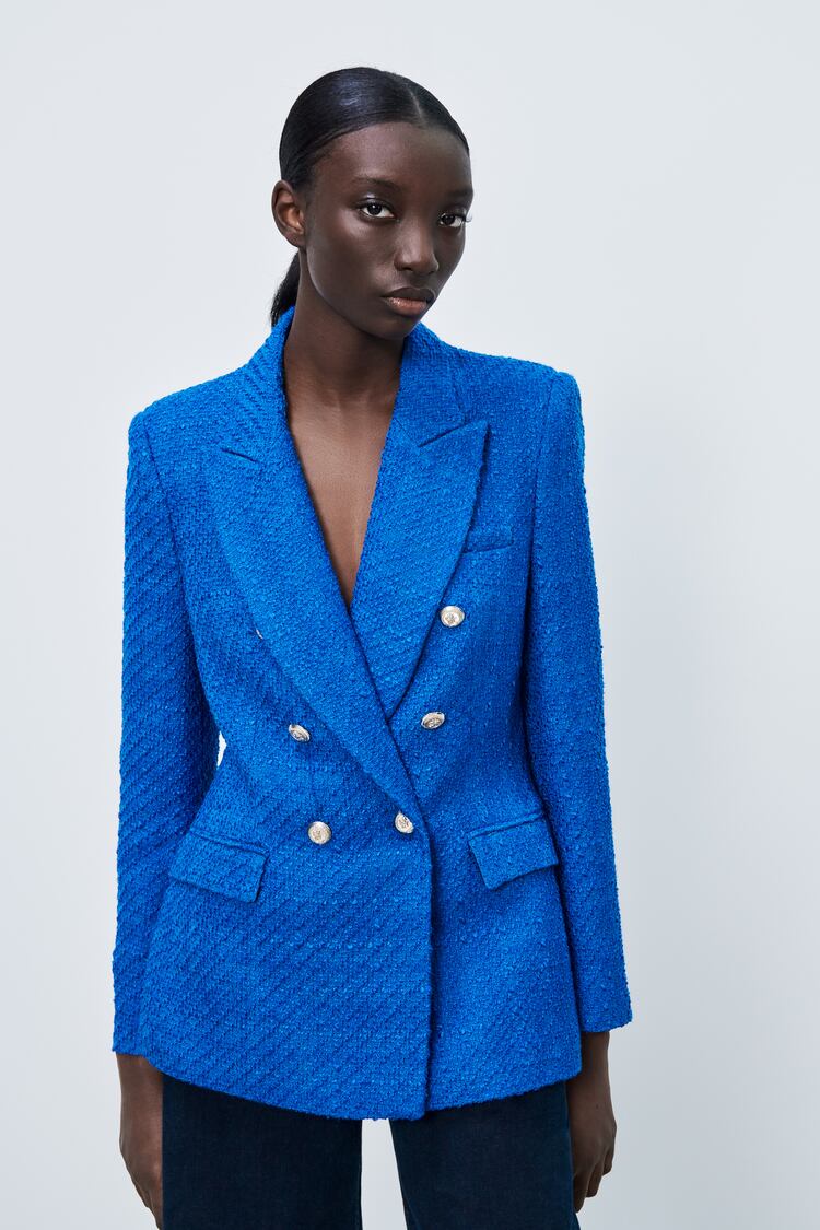 Image 1 of TEXTURED DOUBLE BREASTED BLAZER from Zara
