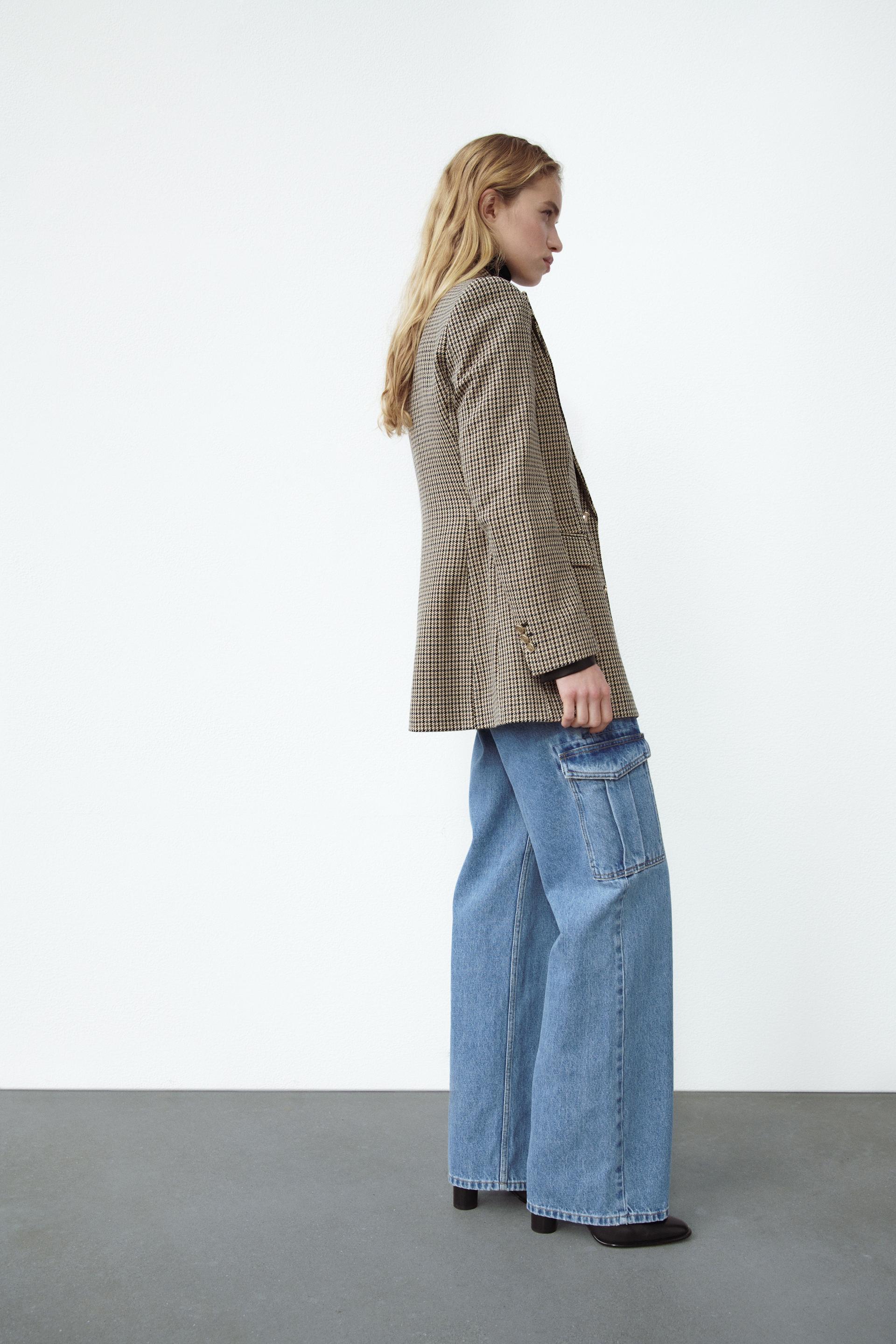 千鳥格子柄ダブルブレスト仕様ブレザー - マルチカラ― | ZARA Japan / 日本 千鳥格子柄ダブルブレスト仕様ブレザー - マルチカラ― | ZARA Japan / 日本