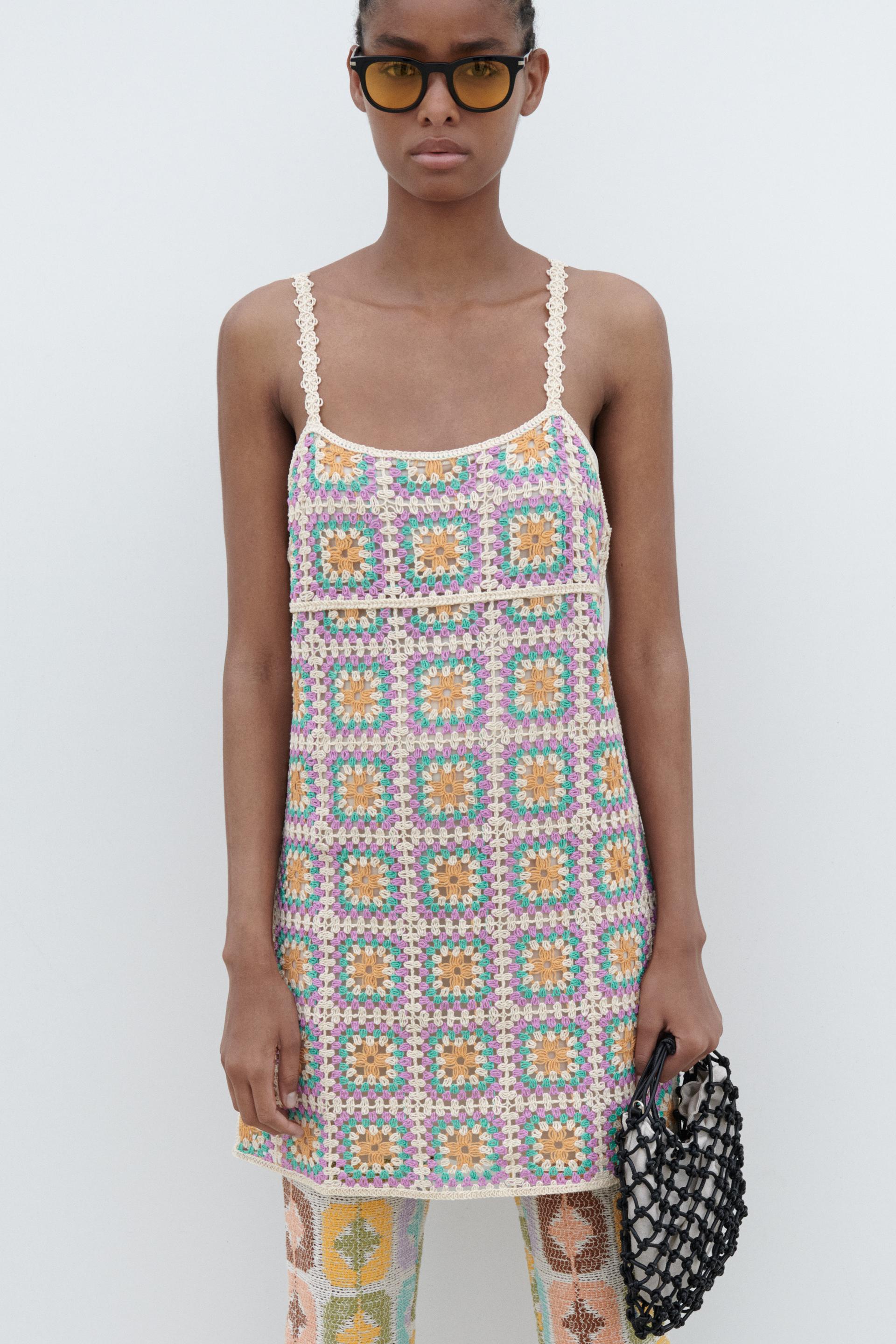 クロシェ編みワンピース マルチカラ Zara Japan 日本 クロシェ編みワンピース マルチカラ Zara Japan 日本