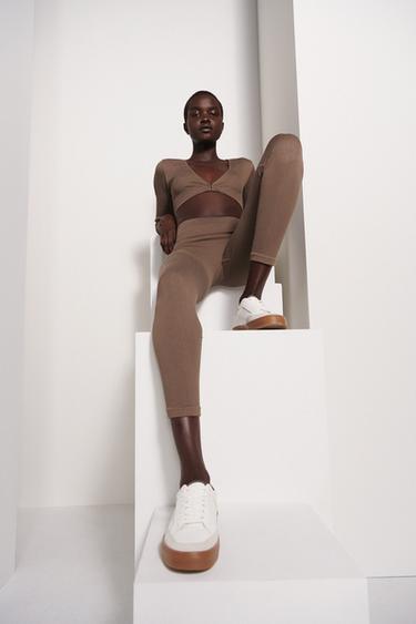 Zara seamless crop top and leggings Clearance