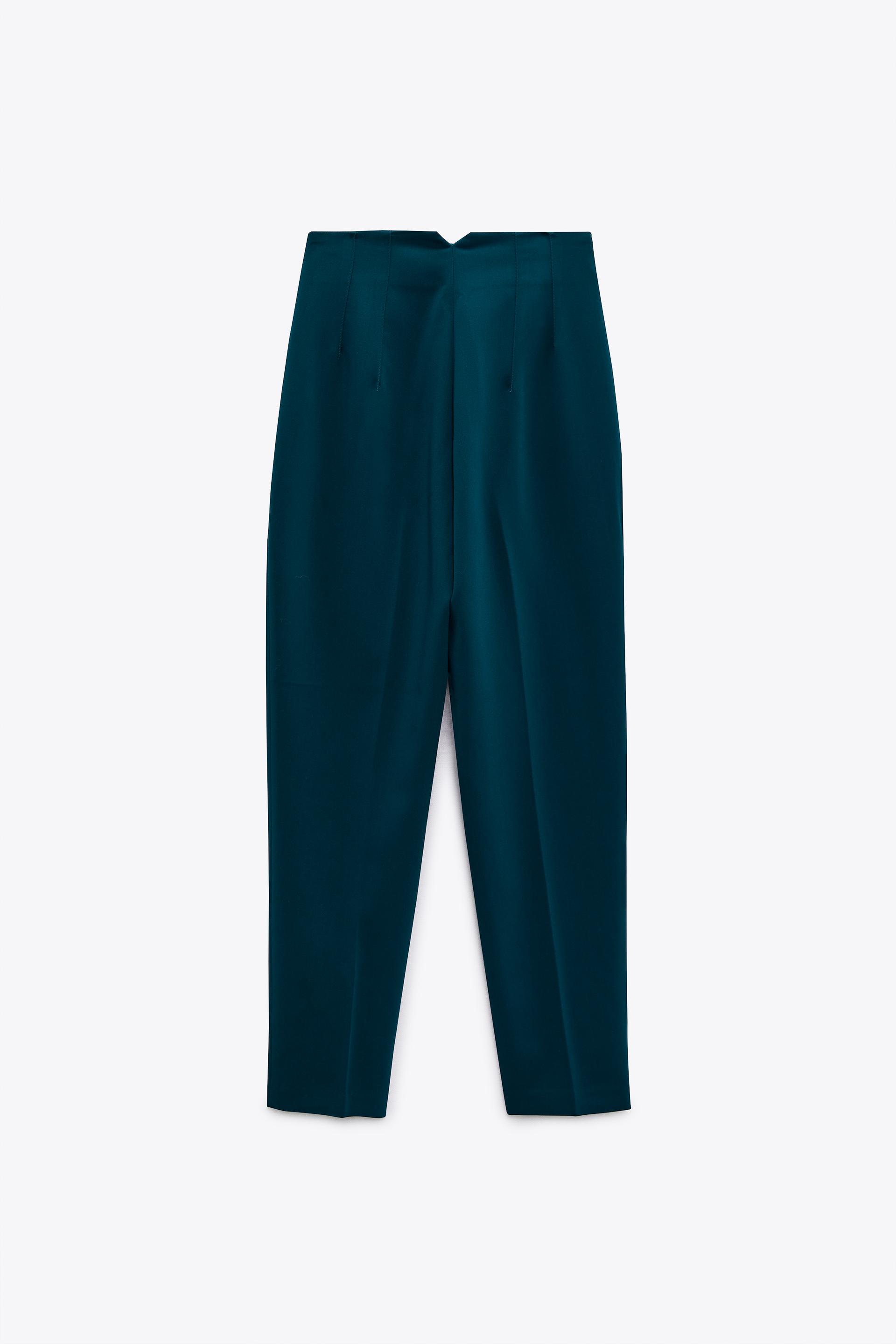 HIGH-WAIST TROUSERS - Oil | ZARA Australia