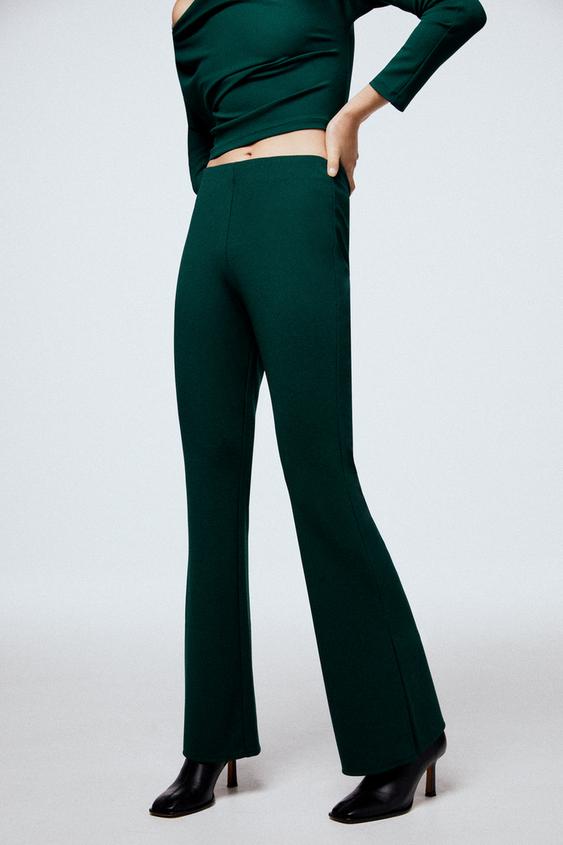 zara flared leggings