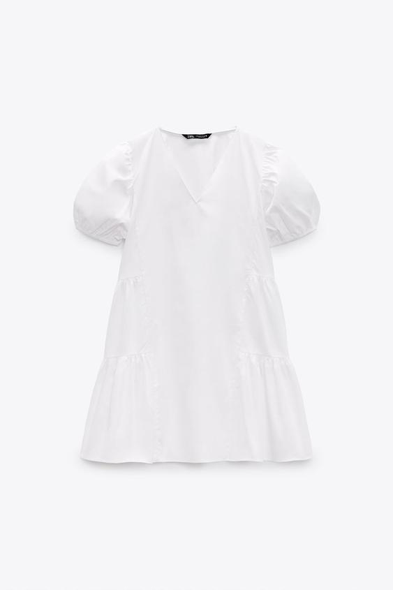 パネル ワンピース ホワイト Zara Japan 日本 パネル ワンピース ホワイト Zara Japan 日本