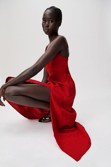 Zara long red dress clearance