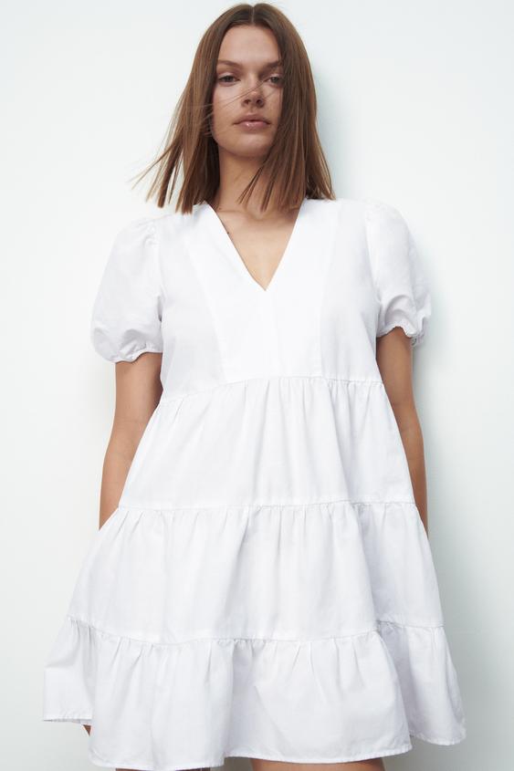 zara layered dress