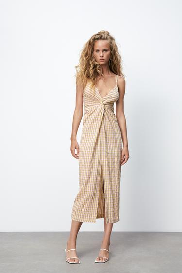 ギンガムチェック柄ワンピース 単一 Zara Japan 日本 ギンガムチェック柄ワンピース 単一 Zara Japan 日本