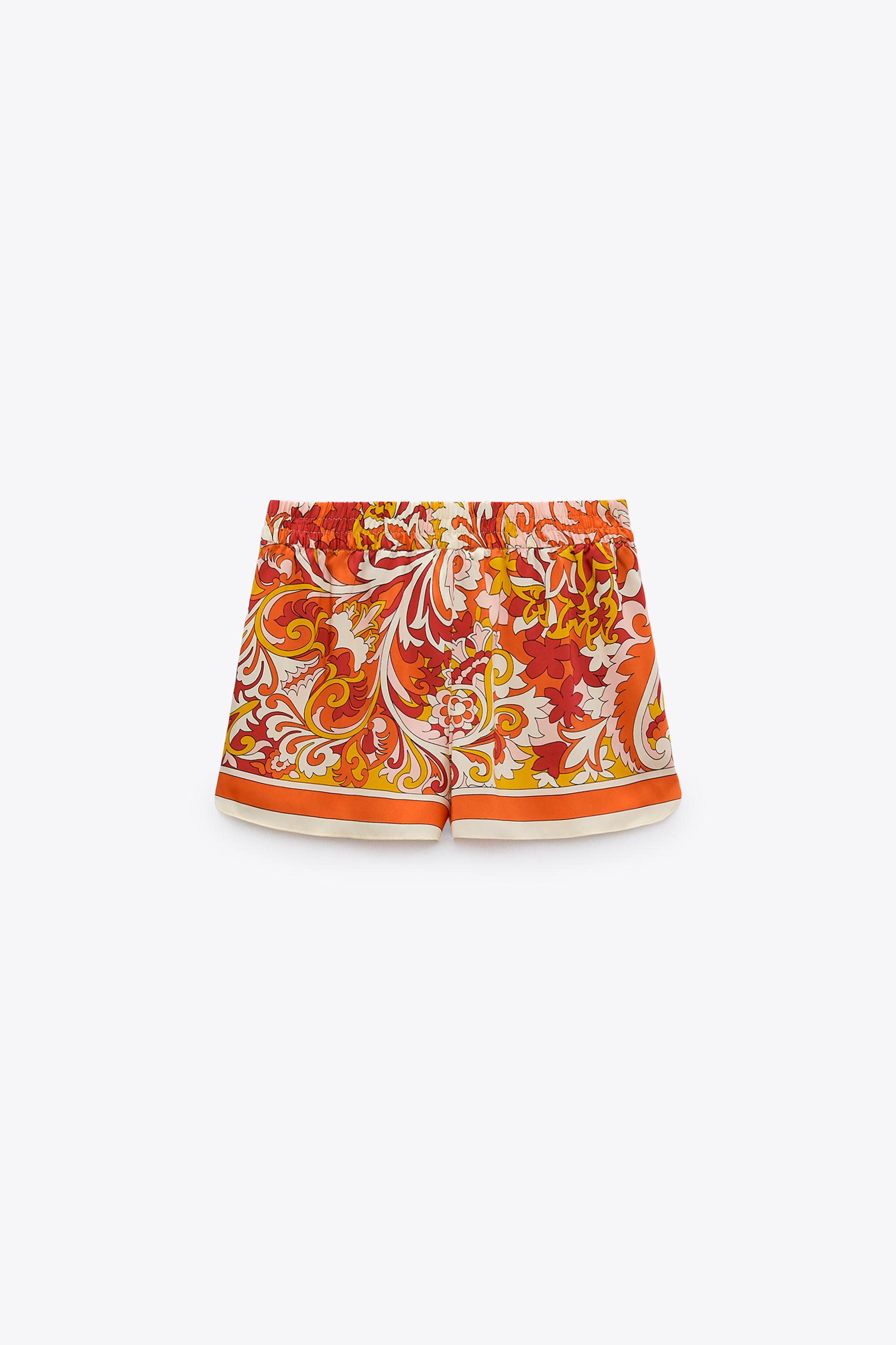 Zara flowy printed shorts Clearance