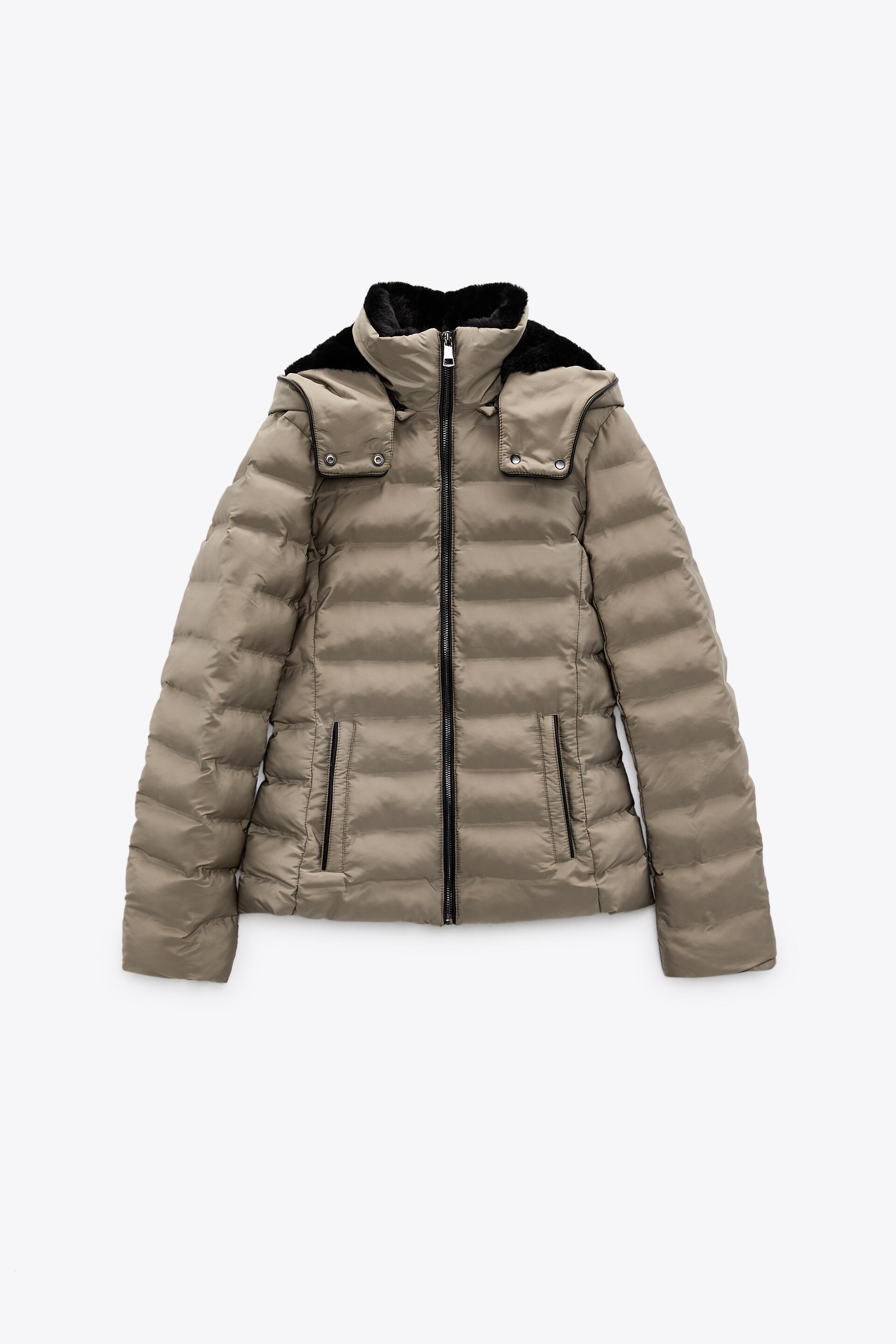 cole haan flannel down hooded jacket