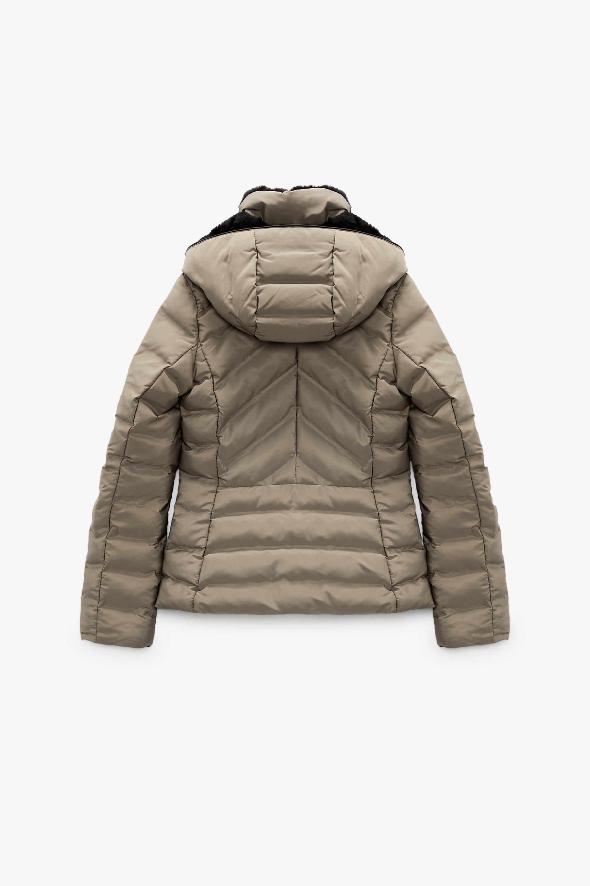 zara navy blue puffer jacket