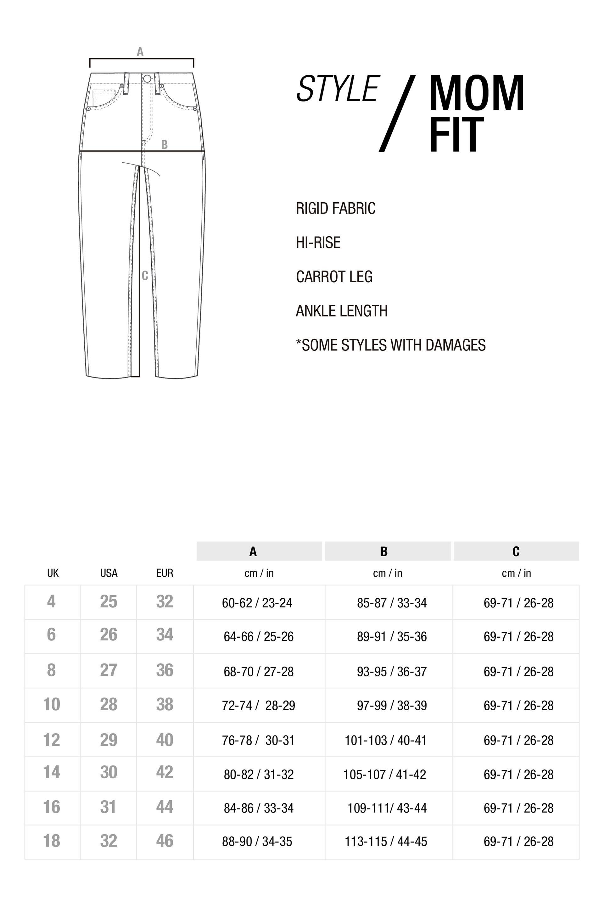 Zara mom jean sizing Clearance