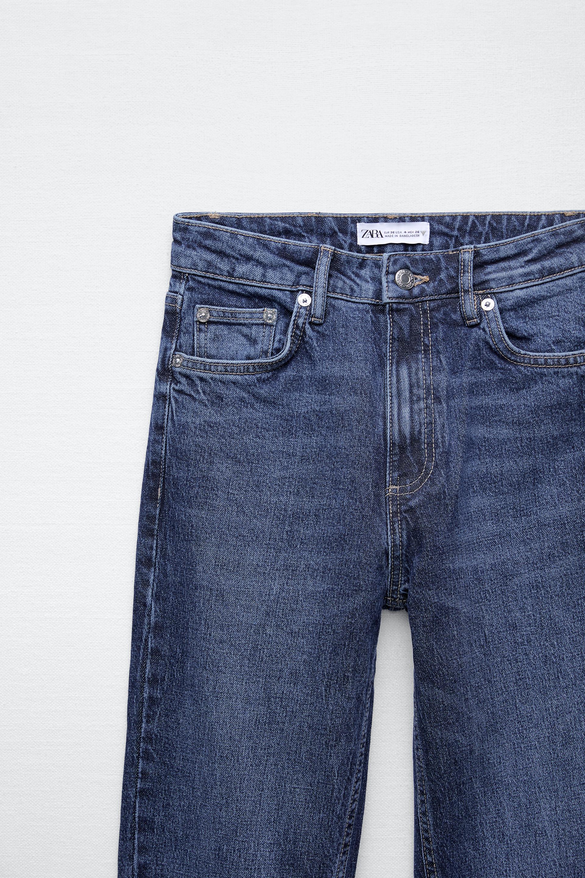 SPLIT-HEM SLIM JEANS - Chocolate | ZARA Australia