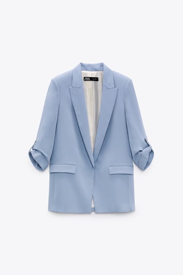 Image 4 of BLAZER WITH ROLLED-UP SLEEVES from Zara