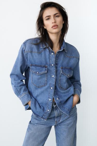 zara denim shirts