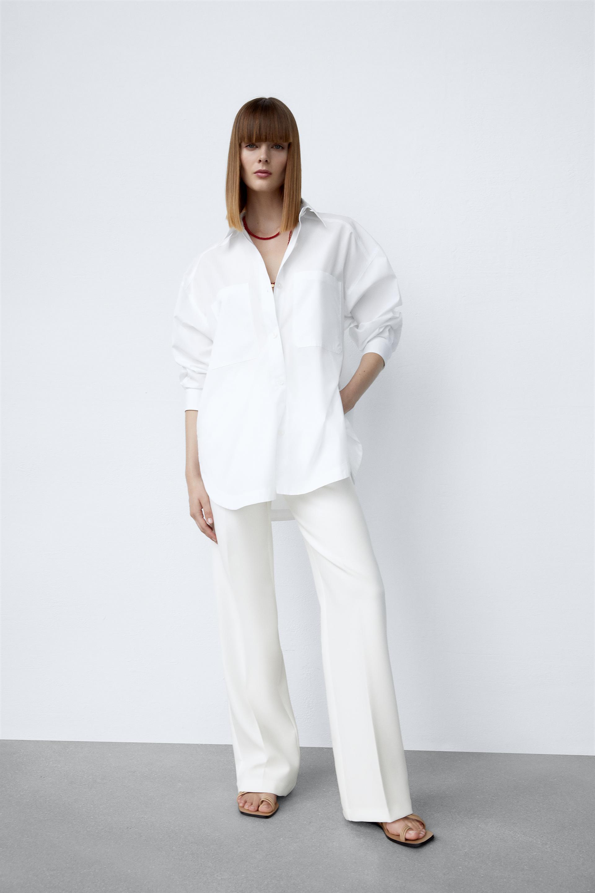 Zara poplin oversized shirt Clearance